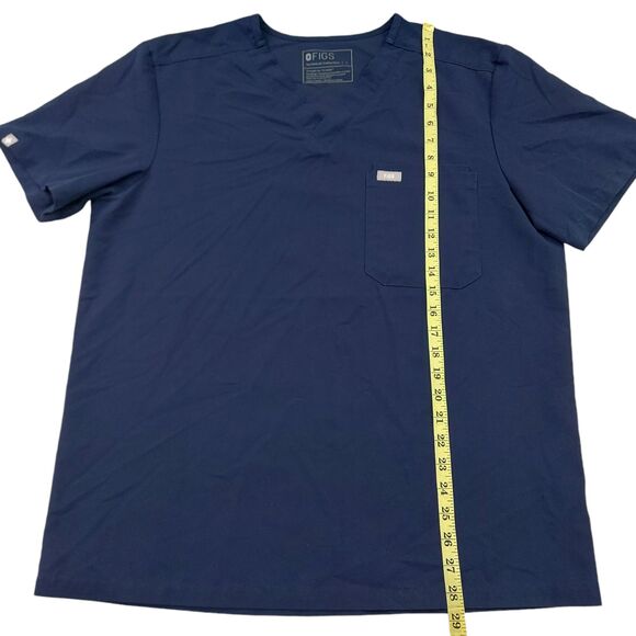 Figs Leon Three-Pocket Scrub Top Mens Large Navy Short Sleeve V-Neck FM1500 - Picture 8 of 11